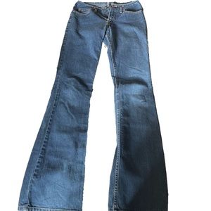 vintage 90’s Silver low rise bootcut blue jeans, size 28